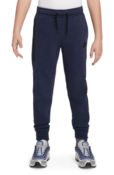 Nike Sportswear Tech Fleece Big Kids' (boys') Pants In Obsidian Heather/black/black