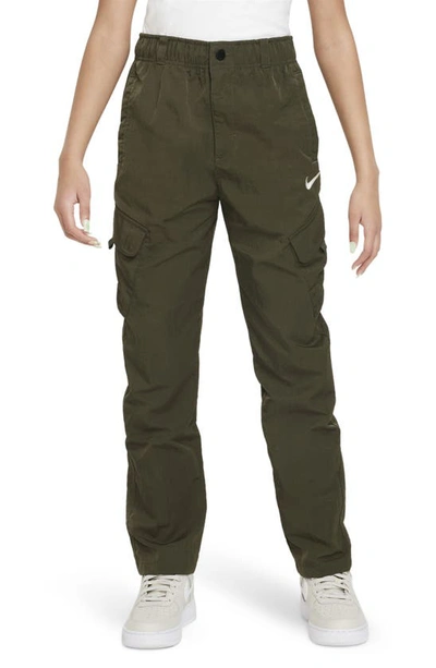 Nike Outdoor Play Big Kids' Woven Cargo Pants In Cargo Khaki