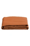 Bed Threads Linen Flat Sheet In Rust