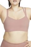 Nike Women's Zenvy Strappy Light-support Padded Sports Bra In Pink