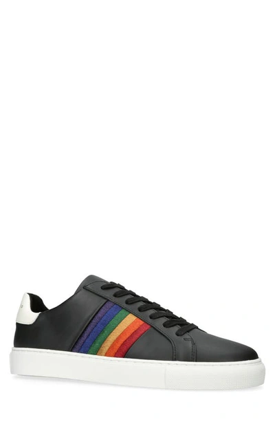 Kurt Geiger Lennon Embroidered Sneaker In Charcoal
