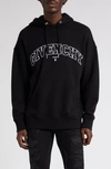 Givenchy Slim Fit Hoodie In Felpa With Patch In 001-black