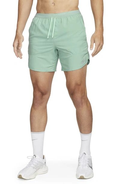 Nike Men's Stride Dri-fit 7" Brief-lined Running Shorts In Mineral/ Jade Ice
