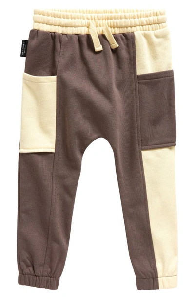 Tiny Tribe Kids' Colorblock Joggers In Iron