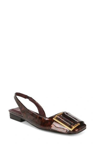 Sarto By Franco Sarto Tracy Slingback Square Toe Flat In Brown