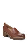 Naturalizer Darry Leather Loafer In Cappuccino Brown Leather