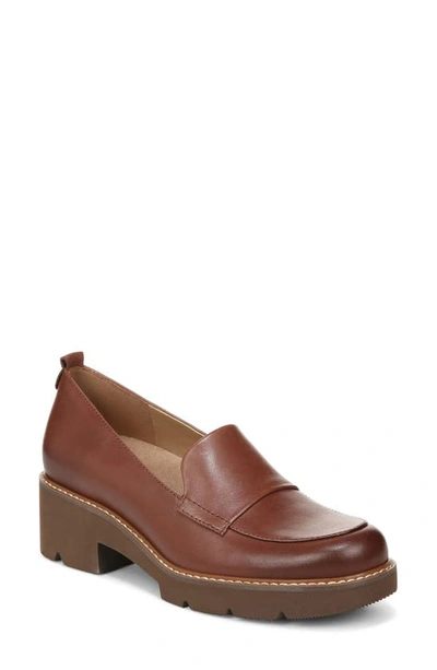Naturalizer Darry Leather Loafer In Cappuccino Brown Leather