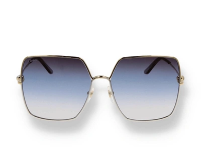 Cartier Trinity De  Sunglasses In Gold