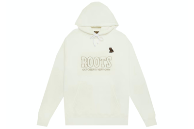 Pre-owned Ovo Roots Owl Patch Hoodie Cream