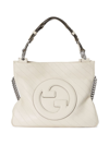 GUCCI WHITE BLONDIE LEATHER TOTE BAG,7515181AAOW20463948