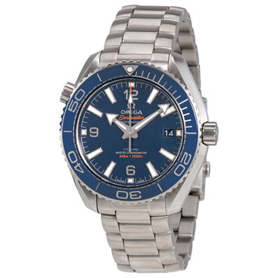 Pre-owned Omega Seamaster Planet Ocean Mens Automatic Watch Om21530402003001 In Blue