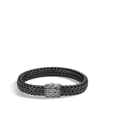 John Hardy Men's Classic Chain Blackened Silver Diamond Clasp Bracelet - Bmp997952mbrddixm