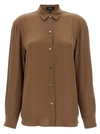 THEORY OS SHIRT, BLOUSE BROWN