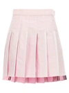 THOM BROWNE PLEATED OXFORD SKIRT SKIRTS PINK