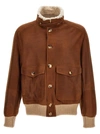 Brunello Cucinelli Long-sleeved Button-up Leather Jacket