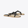 Tory Burch Bombe Miller Medallion Espadrille Sandals In Perfect Black