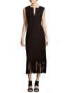 ADAM LIPPES Textured Fringed Dress,0400094296132