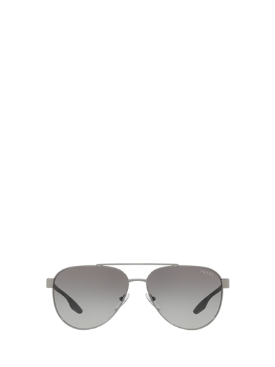 Prada Ps 55us 6bj2b0 Pilot Sunglasses In Silver