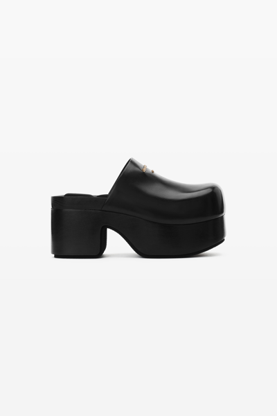 Alexander Wang Zoe Clog In Leather In Black