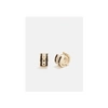 Coach Signature Enamel Hoop Earrings In Gold