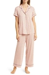 Nordstrom Moonlight Eco Crop Pajamas In Pink Gem Foulard Dot