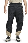 Nike Men's Windrunner Woven Lined Pants In Black/khaki/black