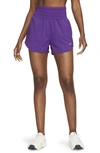 Nike Women's One Dri-fit Ultra High-waisted 3" Brief-lined Shorts In Purple