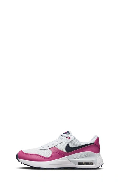 Nike Kids' Air Max Systm Trainer In White/ Obsidian/ Pink