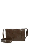 BOTTEGA VENETA MEDIUM CASSETTE WAVY INTRECCIATO LEATHER CROSSBODY BAG