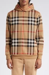 BURBERRY FERRYTON ARCHIVE CHECK COTTON HOODIE