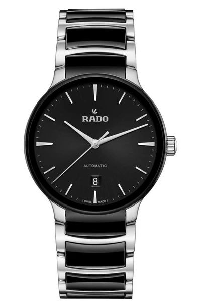 Rado Centrix Automatic Ceramic Bracelet Watch, 30.5m In Black