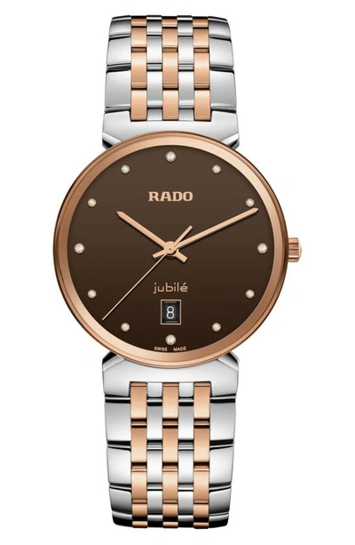 Rado Florence Diamond Bracelet Watch, 38mm In Brown