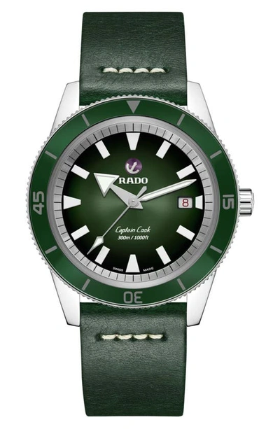 Rado Captain Cook Special Edition Chronograph, 43mm In Green/silver