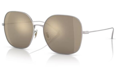 Pre-owned Oliver Peoples 0ov1315st Deadani 50366g Silver/taupe Mirrored Women's Sunglasses In Taupe Flash