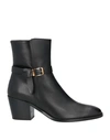 Tod's Womens Black Gomma Tronch Buckle-embellished Leather Heeled Ankle Boots In Black