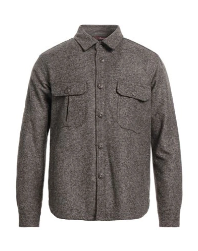 Stewart Man Shirt Dark Brown Size Xl Acrylic, Polyester, Virgin Wool