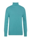 Capsule Knit Man Turtleneck Turquoise Size L Wool In Blue
