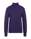 Capsule Knit Man Turtleneck Dark Purple Size Xl Wool