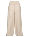 Manila Grace Woman Pants Beige Size 10 Viscose, Wool, Elastane In Beige