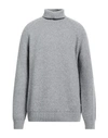 Homeward Clothes Man Turtleneck Grey Size Xl Lambswool, Nylon