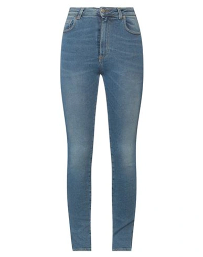Twinset Woman Denim Pants Blue Size 28 Cotton, Polyester, Elastane