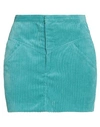 ISABEL MARANT ISABEL MARANT WOMAN MINI SKIRT TURQUOISE SIZE 6 POLYESTER, POLYAMIDE