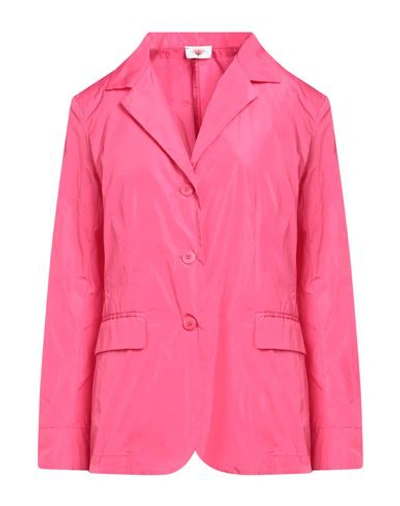 Laboratorio Woman Suit Jacket Fuchsia Size 8 Nylon In Pink