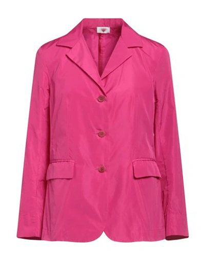 Laboratorio Woman Suit Jacket Magenta Size 8 Nylon