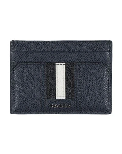 Bally Man Document Holder Navy Blue Size - Bovine Leather In Navy Blue