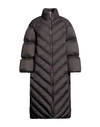 Khaite Farrow Brown Oversized Quilted Shell Coat In Brown