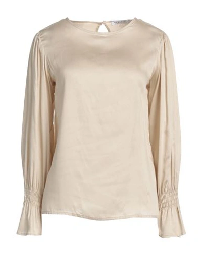 Caractere Caractère Woman Top Beige Size 8 Viscose