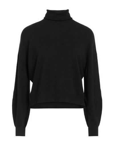 Kaos Woman Turtleneck Black Size M Viscose, Polyester, Nylon