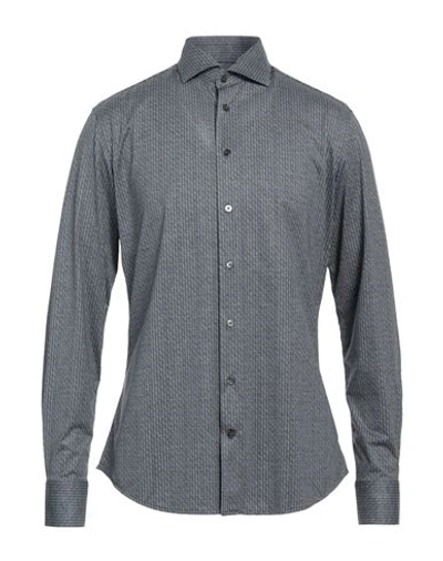 Traiano Man Shirt Grey Size 15 ¾ Polyamide, Elastane