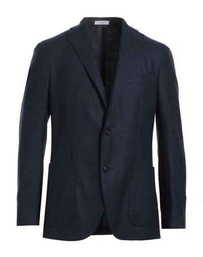 Boglioli Man Suit Jacket Blue Size 46 Virgin Wool